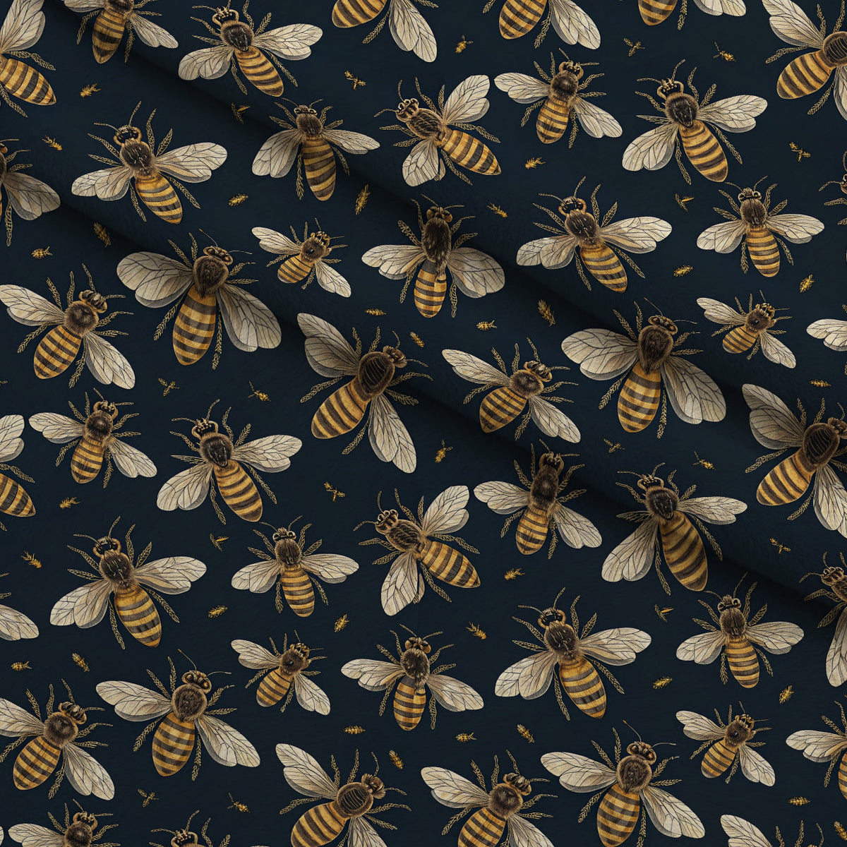 Scarlet Hive Pattern 10 Fleece Fabric — fleece fabric folded close-up preview (mv-fleece-v1:lying)