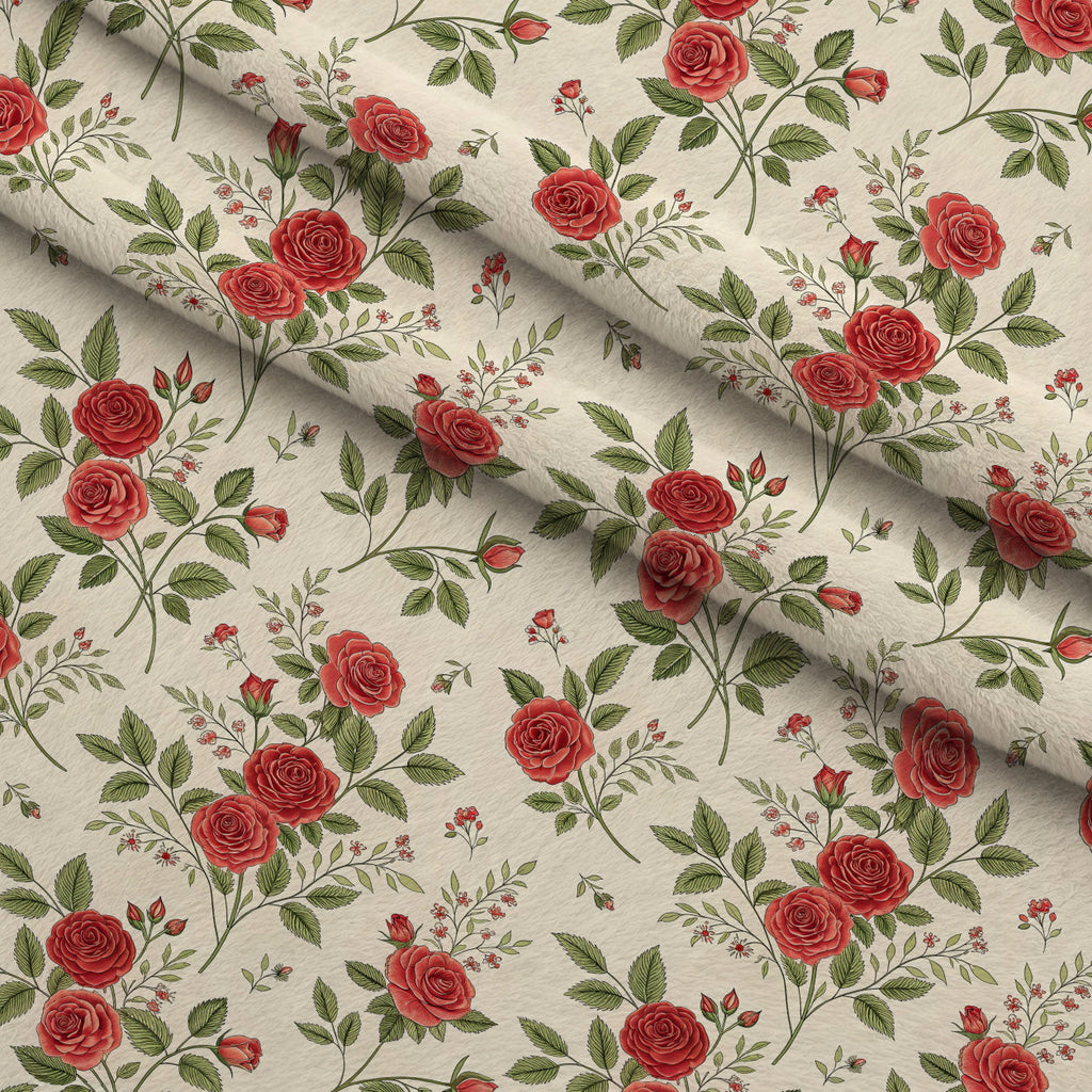 Scarlet Hive Pattern 12 Fleece Fabric — fleece fabric folded close-up preview (mv-fleece-v1:lying)