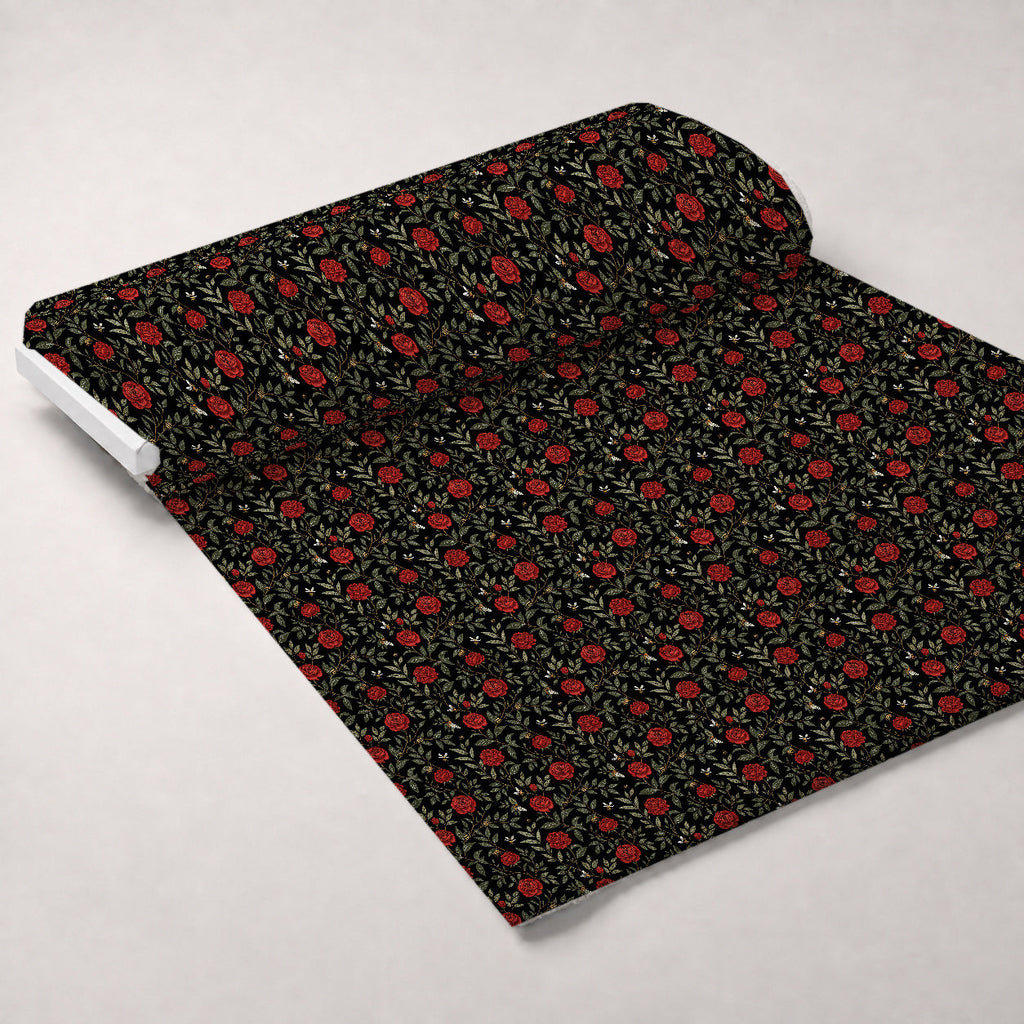 Scarlet Hive Pattern 13 Fleece Fabric — fleece fabric unrolled bolt preview (mv-fleece-v1:bolt)