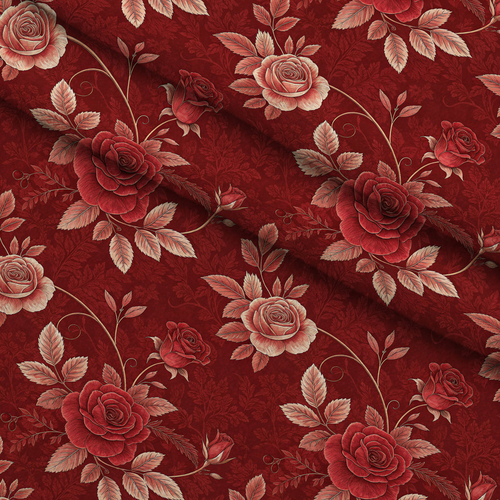 Scarlet Hive Pattern 15 Fleece Fabric — fleece fabric folded close-up preview (mv-fleece-v1:lying)