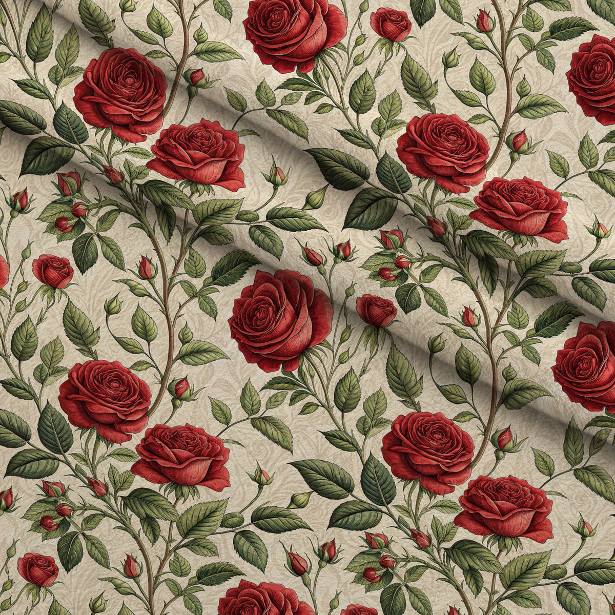 Scarlet Hive Pattern 16 Fleece Fabric — fleece fabric folded close-up preview (mv-fleece-v1:lying)
