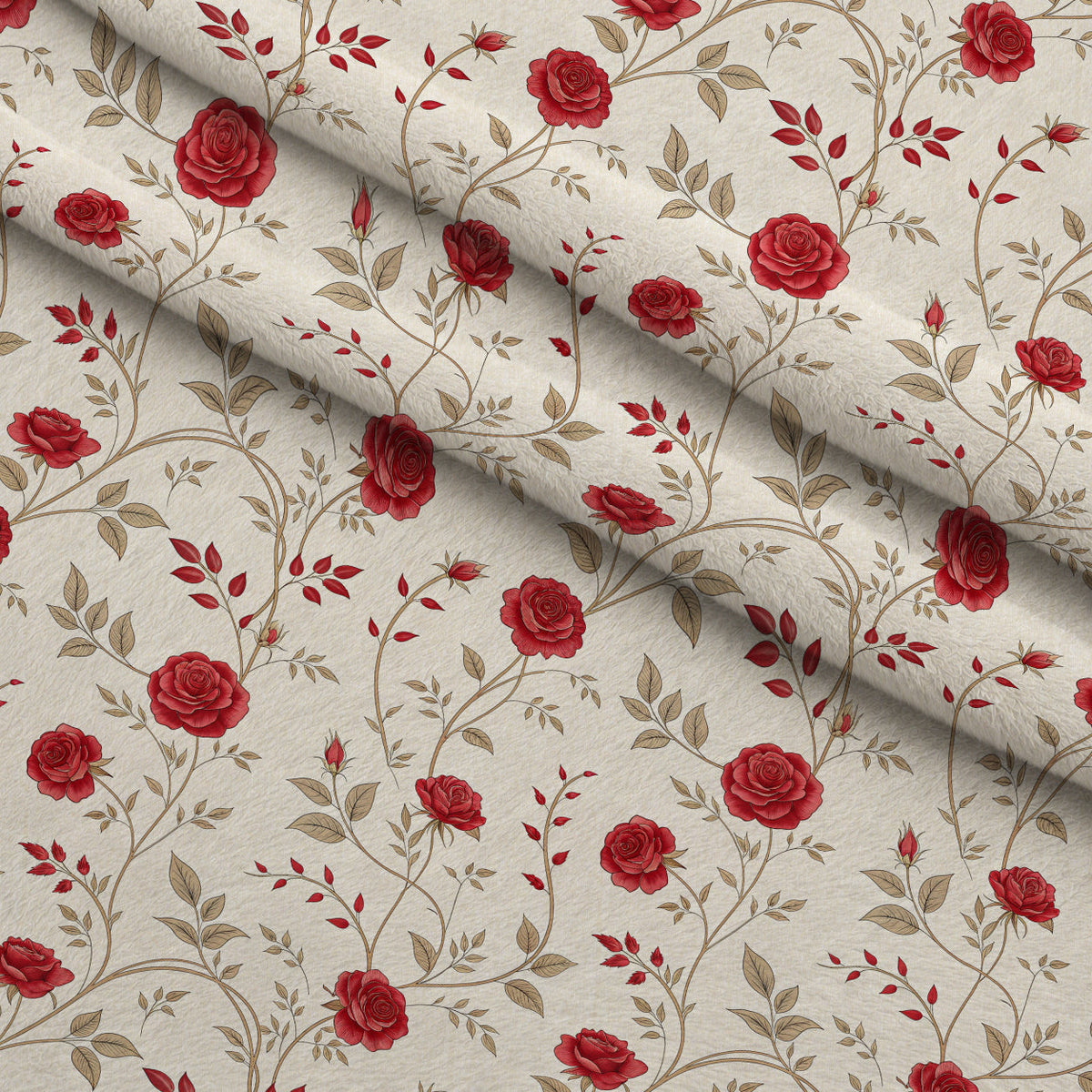 Scarlet Hive Pattern 22 Fleece Fabric — fleece fabric folded close-up preview (mv-fleece-v1:lying)