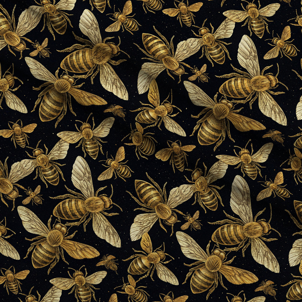 Scarlet Hive Pattern 24 Fleece Fabric — fleece fabric folded close-up preview (mv-fleece-v1:lying)