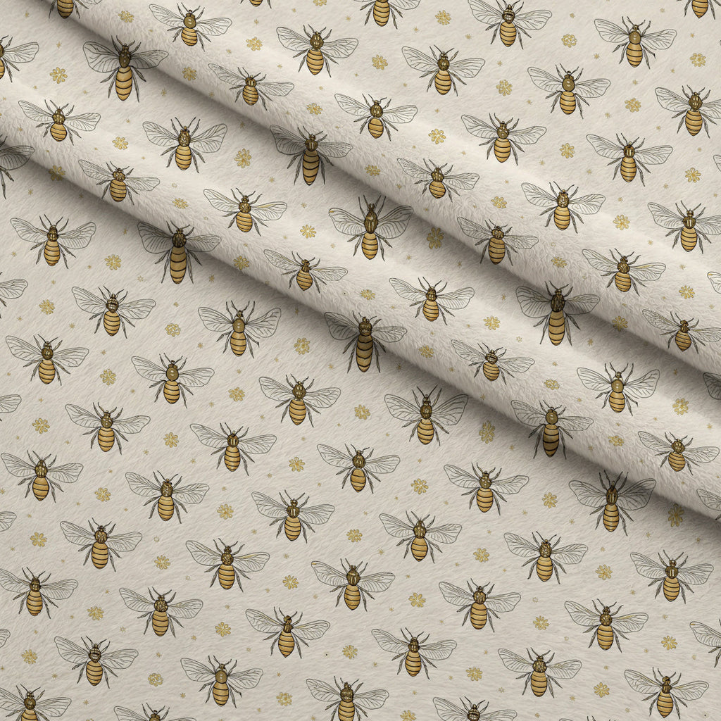Scarlet Hive Pattern 25 Fleece Fabric — fleece fabric folded close-up preview (mv-fleece-v1:lying)
