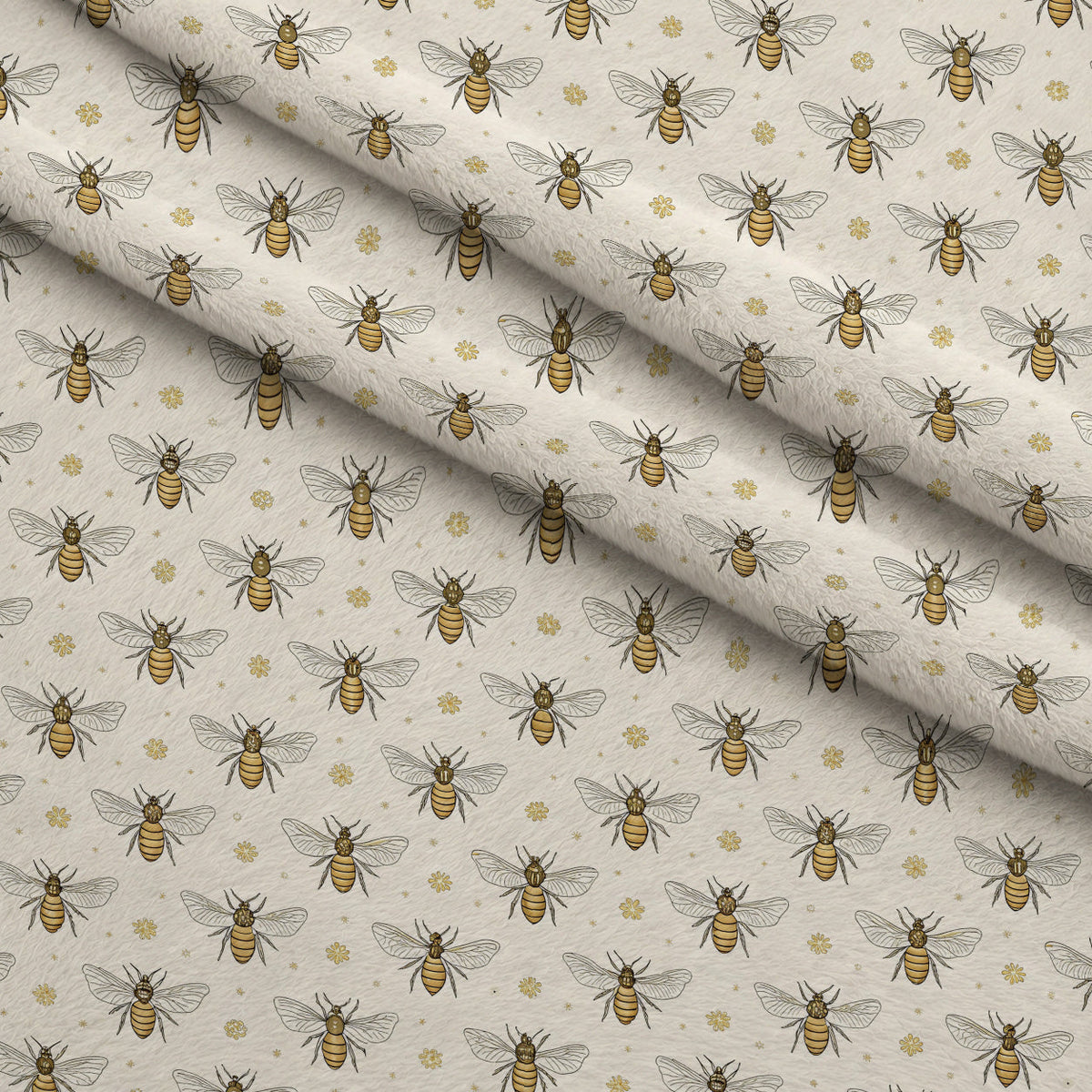 Scarlet Hive Pattern 25 Fleece Fabric — fleece fabric folded close-up preview (mv-fleece-v1:lying)