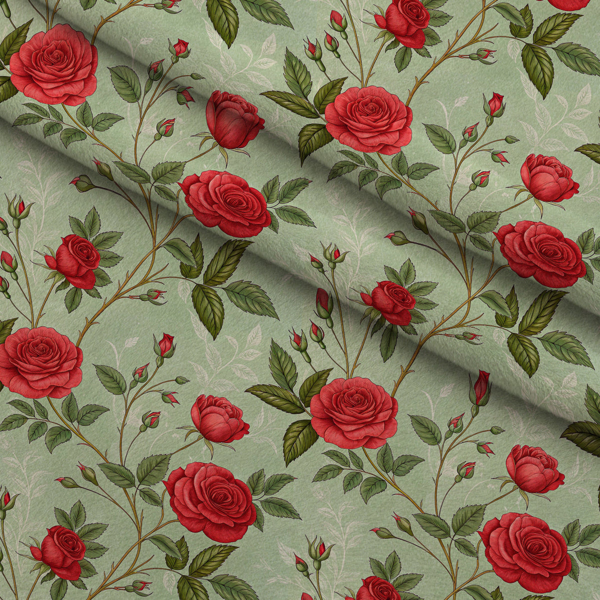 Scarlet Hive Pattern 26 Fleece Fabric — fleece fabric folded close-up preview (mv-fleece-v1:lying)