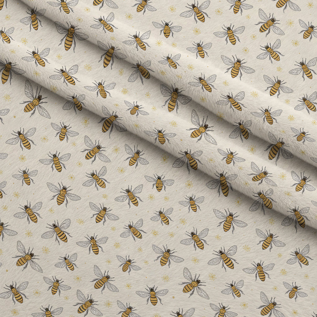 Scarlet Hive Pattern 6 Fleece Fabric — fleece fabric folded close-up preview (mv-fleece-v1:lying)