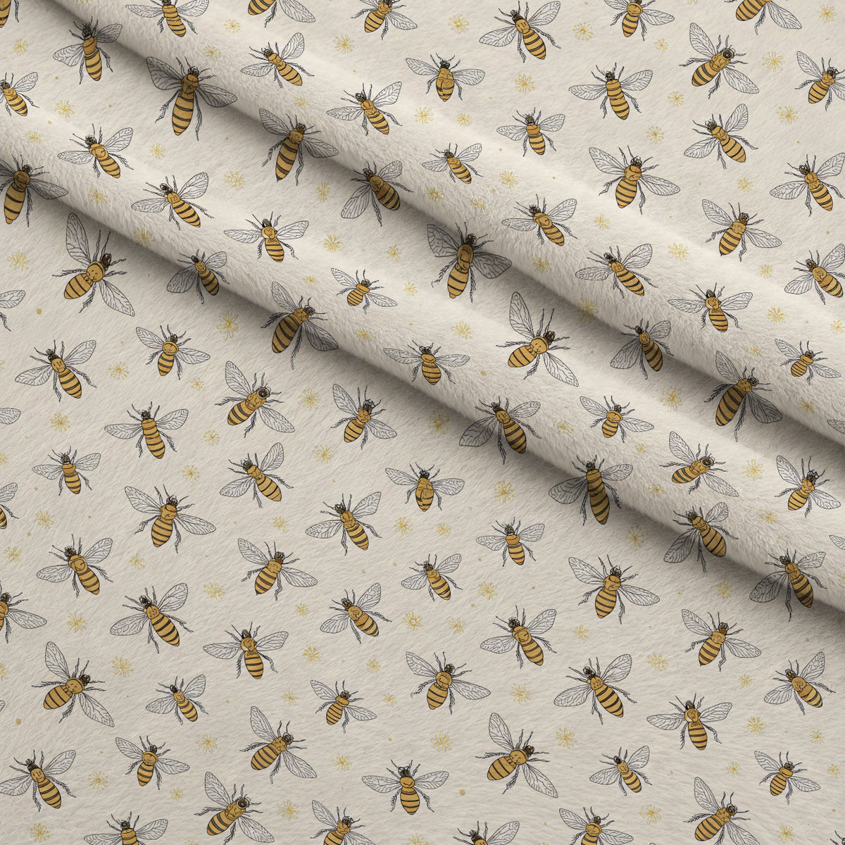 Scarlet Hive Pattern 6 Fleece Fabric — fleece fabric folded close-up preview (mv-fleece-v1:lying)