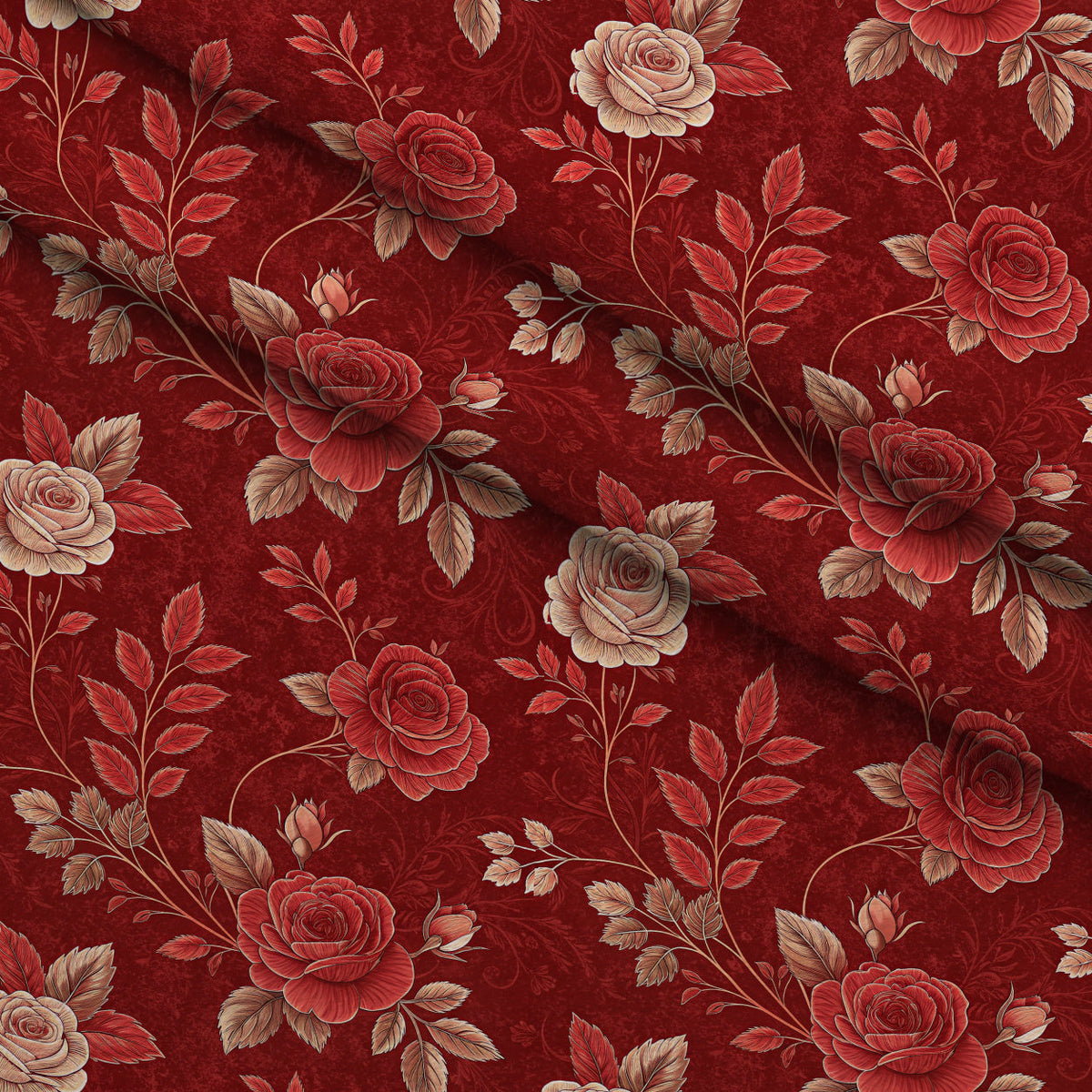 Scarlet Hive Pattern 7 Fleece Fabric — fleece fabric folded close-up preview (mv-fleece-v1:lying)