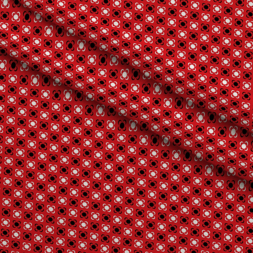 Scarlet Paisley Pattern 1 Fleece Fabric — fleece fabric folded close-up preview (mv-fleece-v1:lying)
