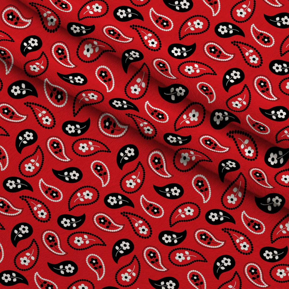 Scarlet Paisley Pattern 11 Fleece Fabric — fleece fabric folded close-up preview (mv-fleece-v1:lying)