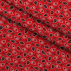 Scarlet Paisley Pattern 6 Fleece Fabric — fleece fabric folded close-up preview (mv-fleece-v1:lying)