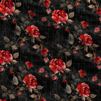 Scarlet Tartan Blooms Pattern 4 Fleece Fabric — fleece fabric folded close-up preview (mv-fleece-v1:lying)