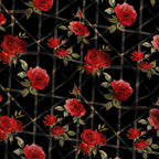 Scarlet Tartan Blooms Pattern 6 Fleece Fabric — fleece fabric folded close-up preview (mv-fleece-v1:lying)