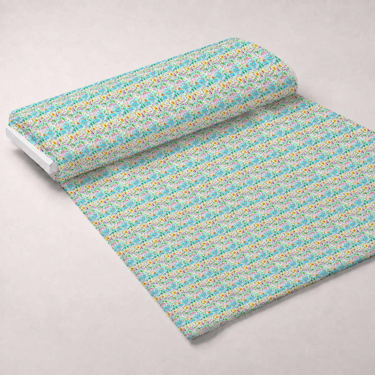 Scribble Sunshine Pattern 1 Fleece Fabric — fleece fabric unrolled bolt preview (mv-fleece-v1:bolt)
