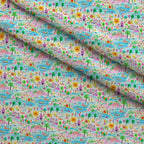 Scribble Sunshine Pattern 1 Fleece Fabric — fleece fabric folded close-up preview (mv-fleece-v1:lying)