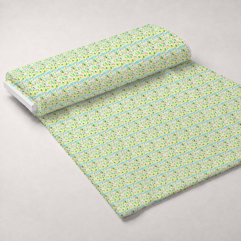 Scribble Sunshine Pattern 3 Fleece Fabric — fleece fabric unrolled bolt preview (mv-fleece-v1:bolt)