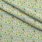 Scribble Sunshine Pattern 3 Fleece Fabric — fleece fabric folded close-up preview (mv-fleece-v1:lying)