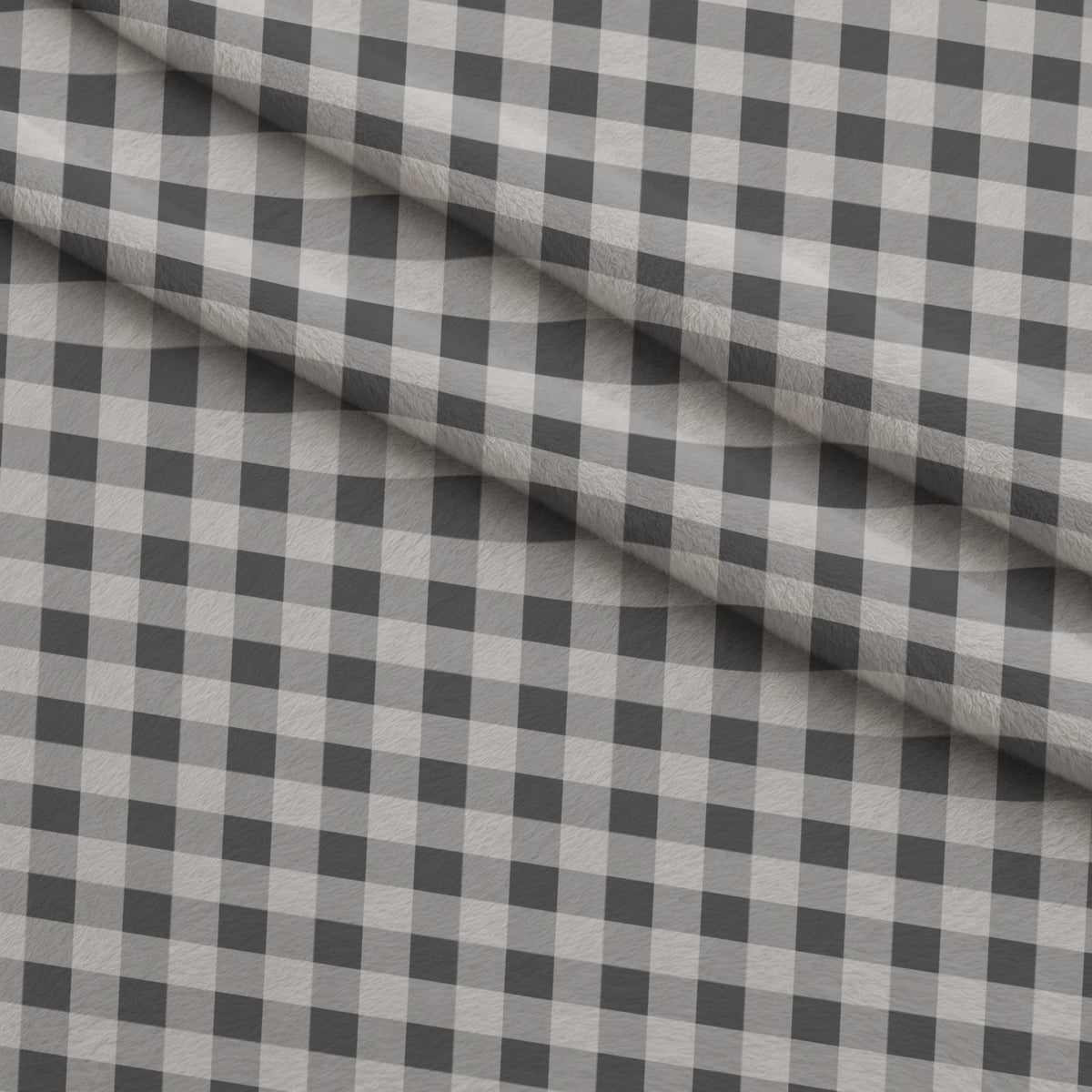 Seafoam Gingham Pattern 1 Fleece Fabric — fleece fabric folded close-up preview (mv-fleece-v1:lying)