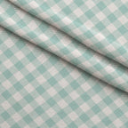 Seafoam Gingham Pattern 11 Fleece Fabric — fleece fabric folded close-up preview (mv-fleece-v1:lying)
