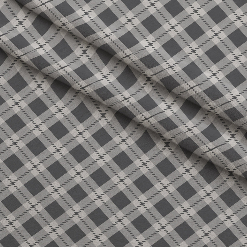 Seafoam Gingham Pattern 15 Fleece Fabric — fleece fabric folded close-up preview (mv-fleece-v1:lying)