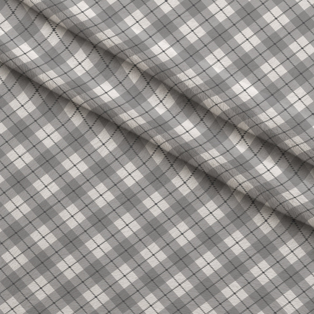 Seafoam Gingham Pattern 19 Fleece Fabric — fleece fabric folded close-up preview (mv-fleece-v1:lying)