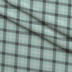 Seafoam Gingham Pattern 9 Fleece Fabric — fleece fabric folded close-up preview (mv-fleece-v1:lying)