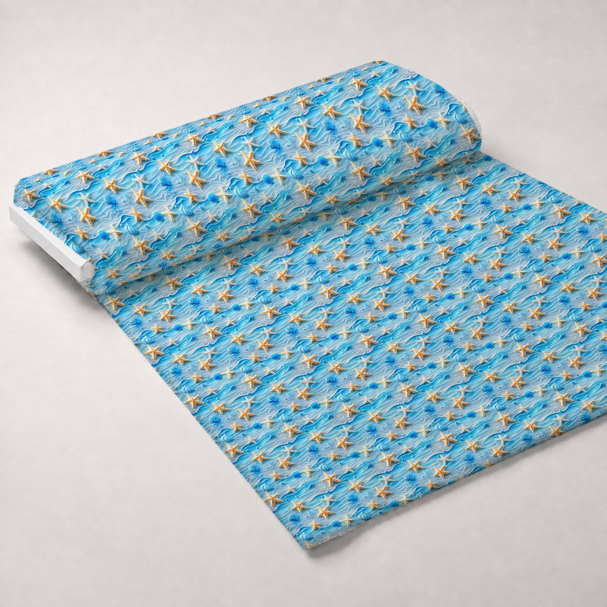 Seashell Shores Pattern 9 Fleece Fabric — fleece fabric unrolled bolt preview (mv-fleece-v1:bolt)