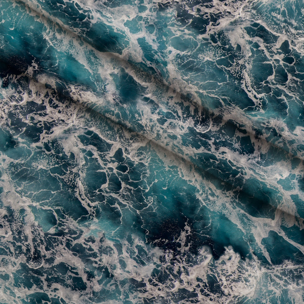 Seawater Pattern Fleece Fabric — fleece fabric folded close-up preview (mv-fleece-v1:lying)