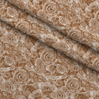 Sepia Blooms Pattern 10 Fleece Fabric — fleece fabric folded close-up preview (mv-fleece-v1:lying)
