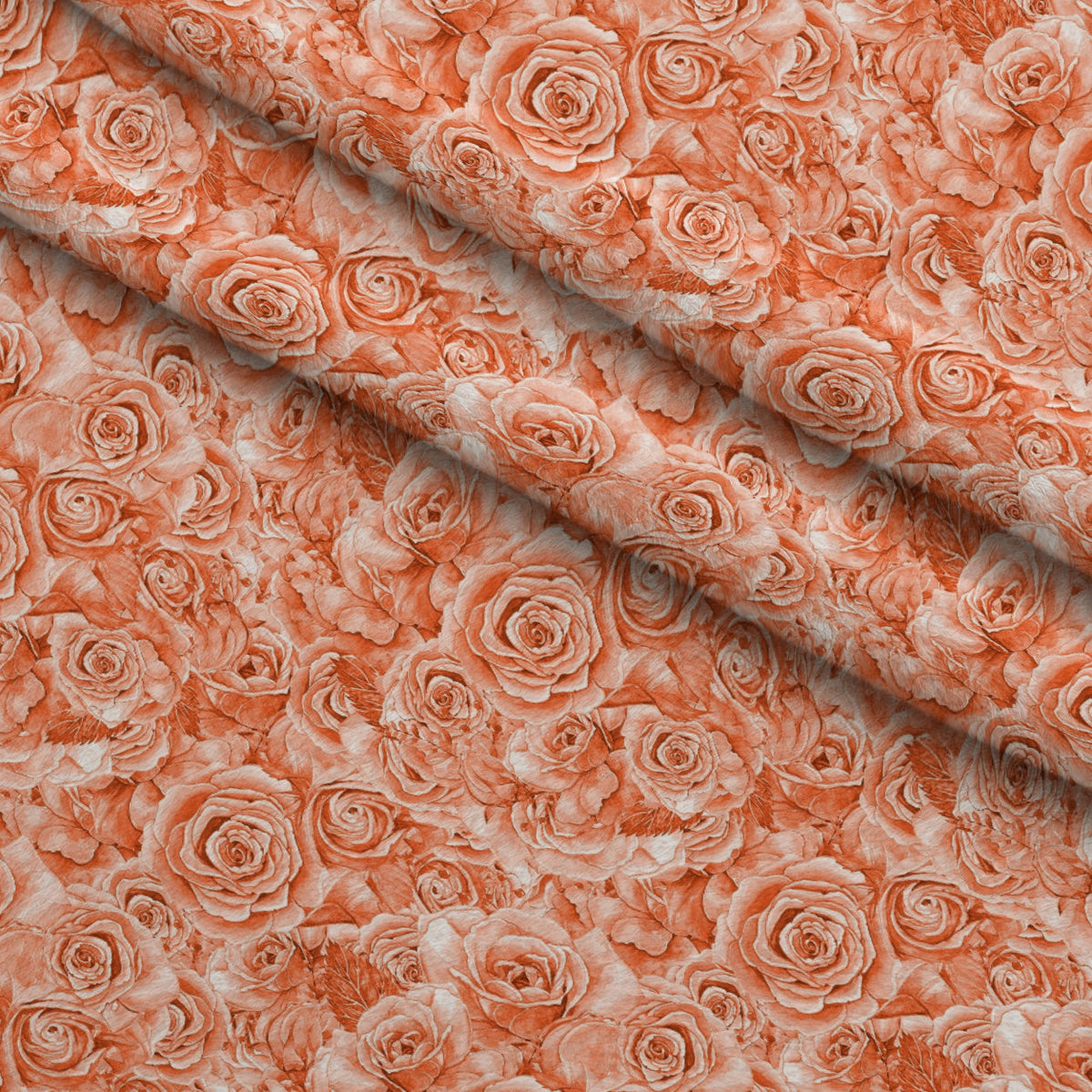 Sepia Blooms Pattern 12 Fleece Fabric — fleece fabric folded close-up preview (mv-fleece-v1:lying)