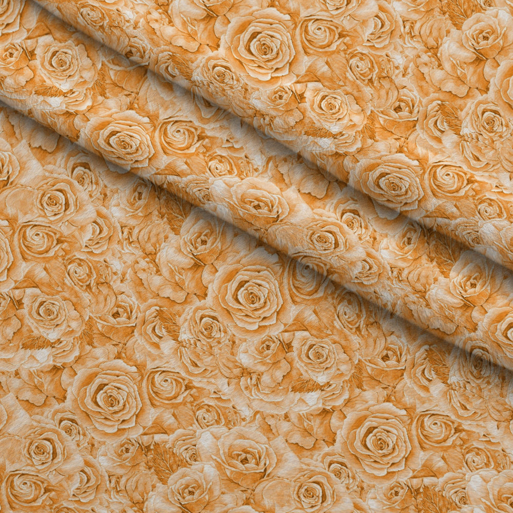 Sepia Blooms Pattern 13 Fleece Fabric — fleece fabric folded close-up preview (mv-fleece-v1:lying)
