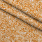 Sepia Blooms Pattern 13 Fleece Fabric — fleece fabric folded close-up preview (mv-fleece-v1:lying)