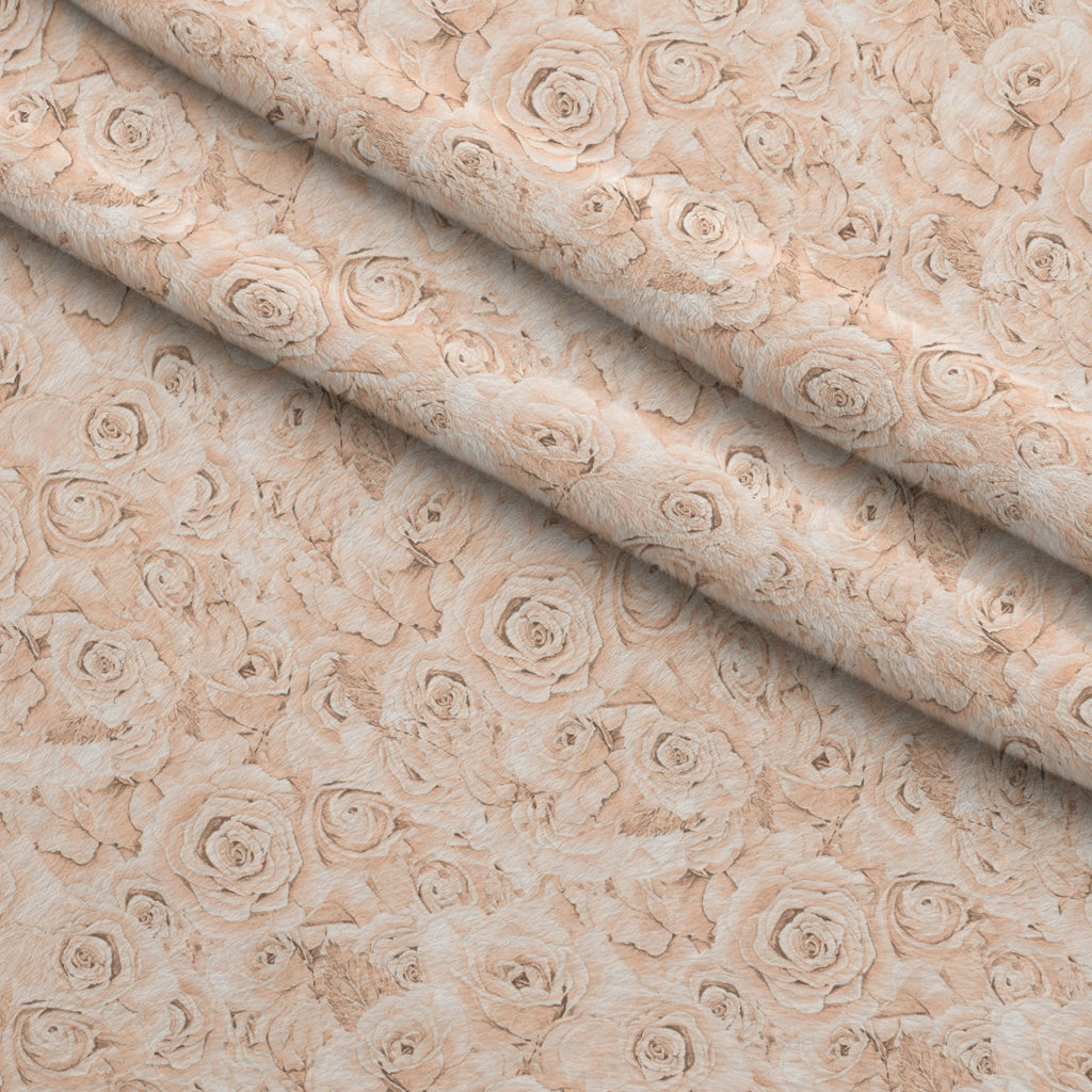 Sepia Blooms Pattern 16 Fleece Fabric — fleece fabric folded close-up preview (mv-fleece-v1:lying)