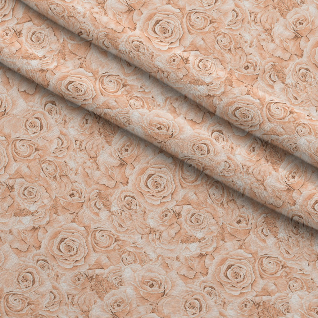 Sepia Blooms Pattern 17 Fleece Fabric — fleece fabric folded close-up preview (mv-fleece-v1:lying)