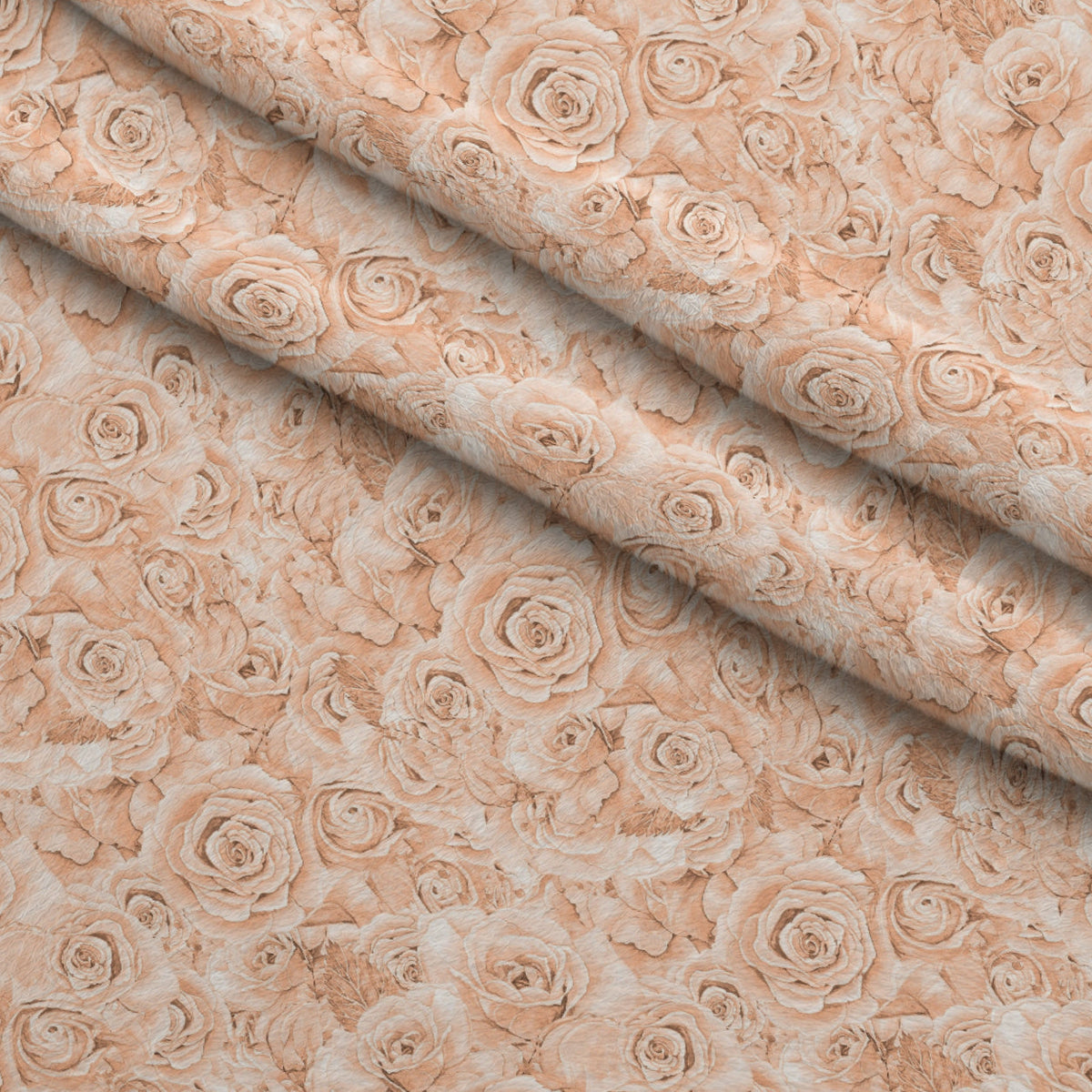 Sepia Blooms Pattern 17 Fleece Fabric — fleece fabric folded close-up preview (mv-fleece-v1:lying)