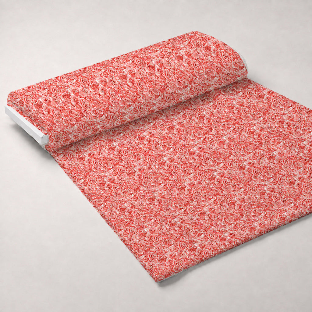 Sepia Blooms Pattern 19 Fleece Fabric — fleece fabric unrolled bolt preview (mv-fleece-v1:bolt)