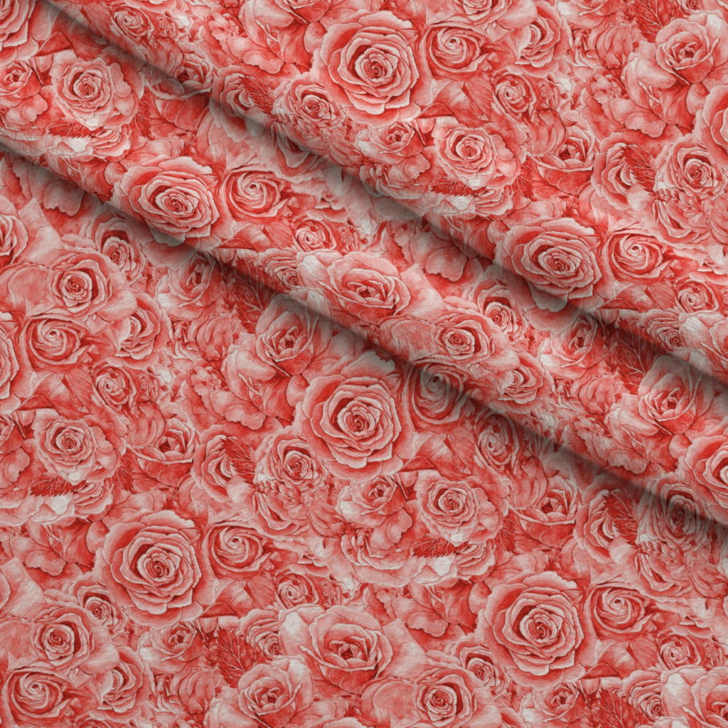 Sepia Blooms Pattern 19 Fleece Fabric — fleece fabric folded close-up preview (mv-fleece-v1:lying)
