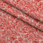 Sepia Blooms Pattern 19 Fleece Fabric — fleece fabric folded close-up preview (mv-fleece-v1:lying)