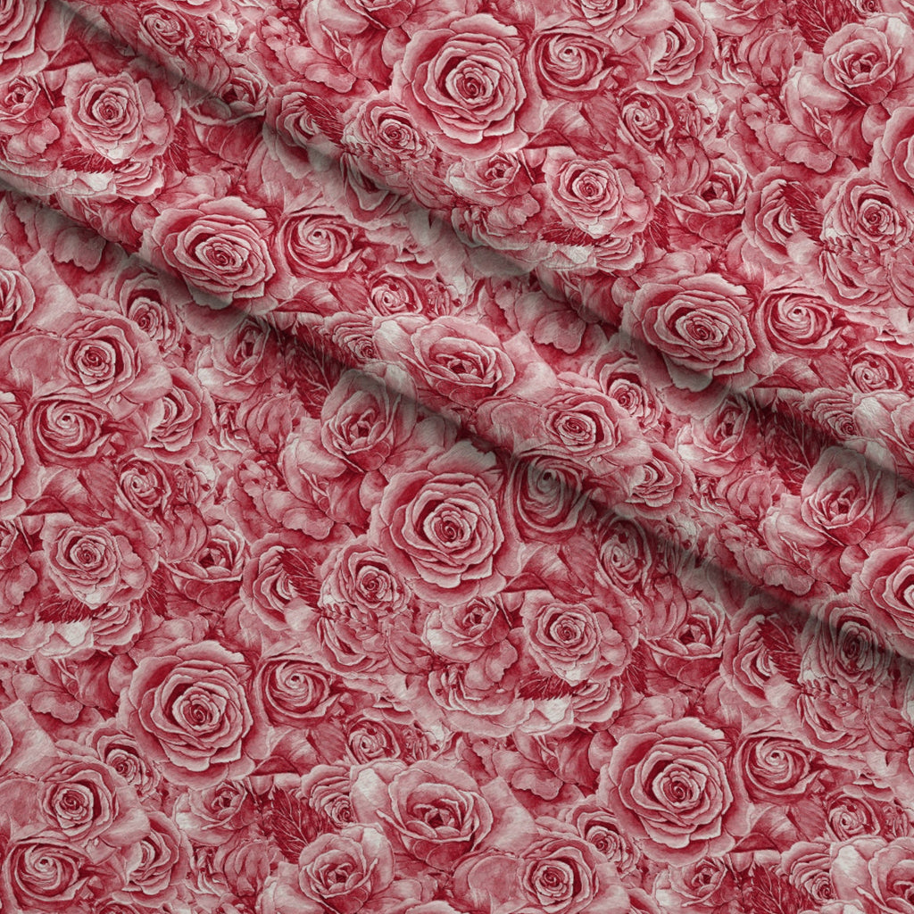 Sepia Blooms Pattern 20 Fleece Fabric — fleece fabric folded close-up preview (mv-fleece-v1:lying)