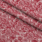 Sepia Blooms Pattern 20 Fleece Fabric — fleece fabric folded close-up preview (mv-fleece-v1:lying)