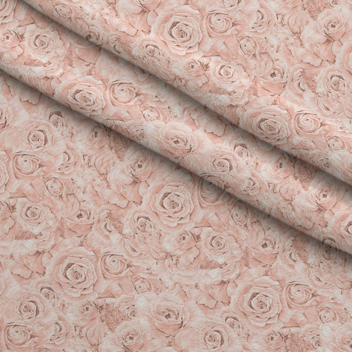Sepia Blooms Pattern 25 Fleece Fabric — fleece fabric folded close-up preview (mv-fleece-v1:lying)
