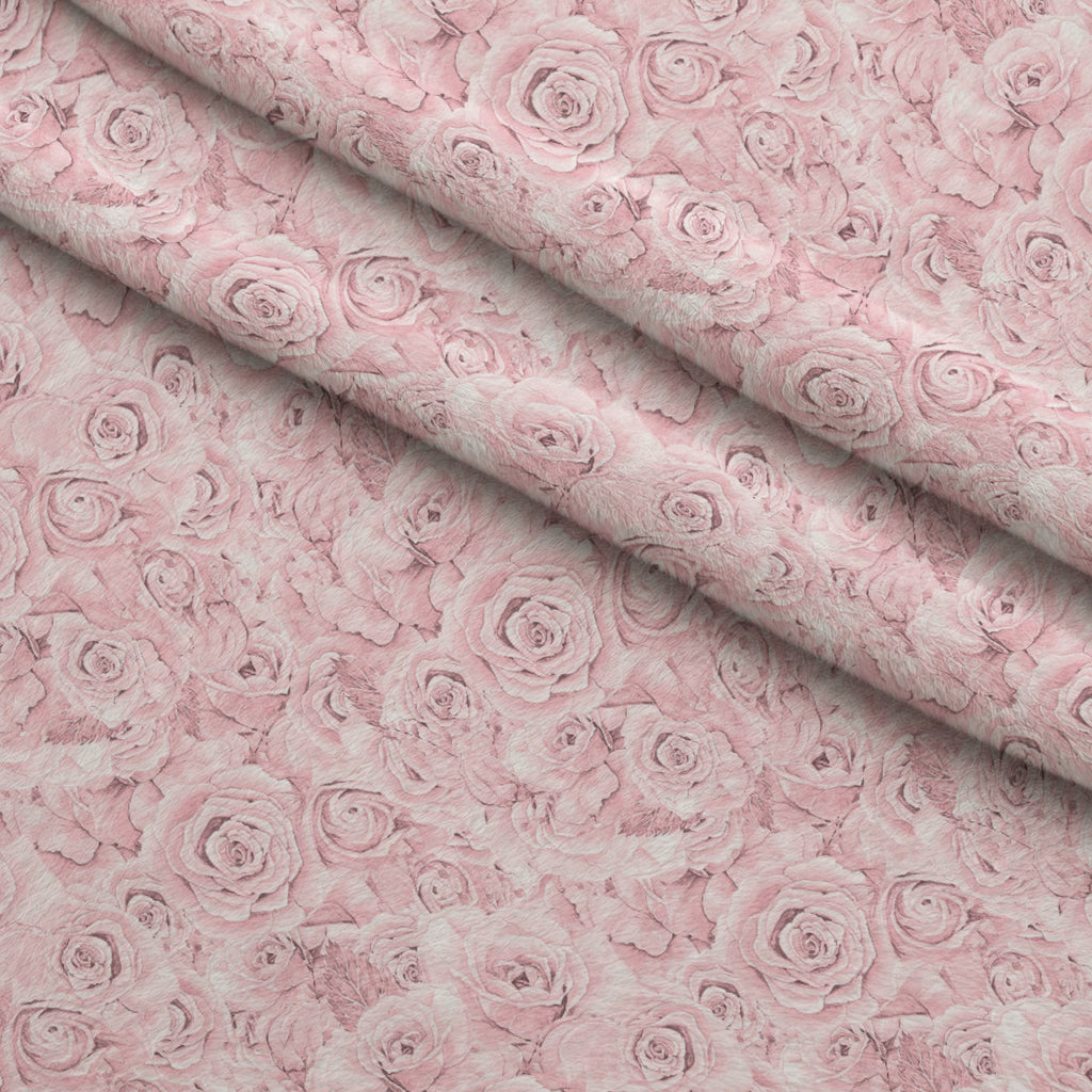 Sepia Blooms Pattern 26 Fleece Fabric — fleece fabric folded close-up preview (mv-fleece-v1:lying)