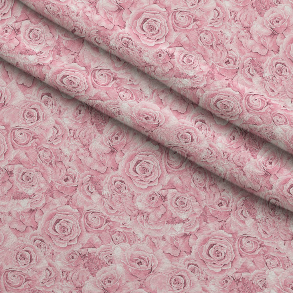 Sepia Blooms Pattern 27 Fleece Fabric — fleece fabric folded close-up preview (mv-fleece-v1:lying)