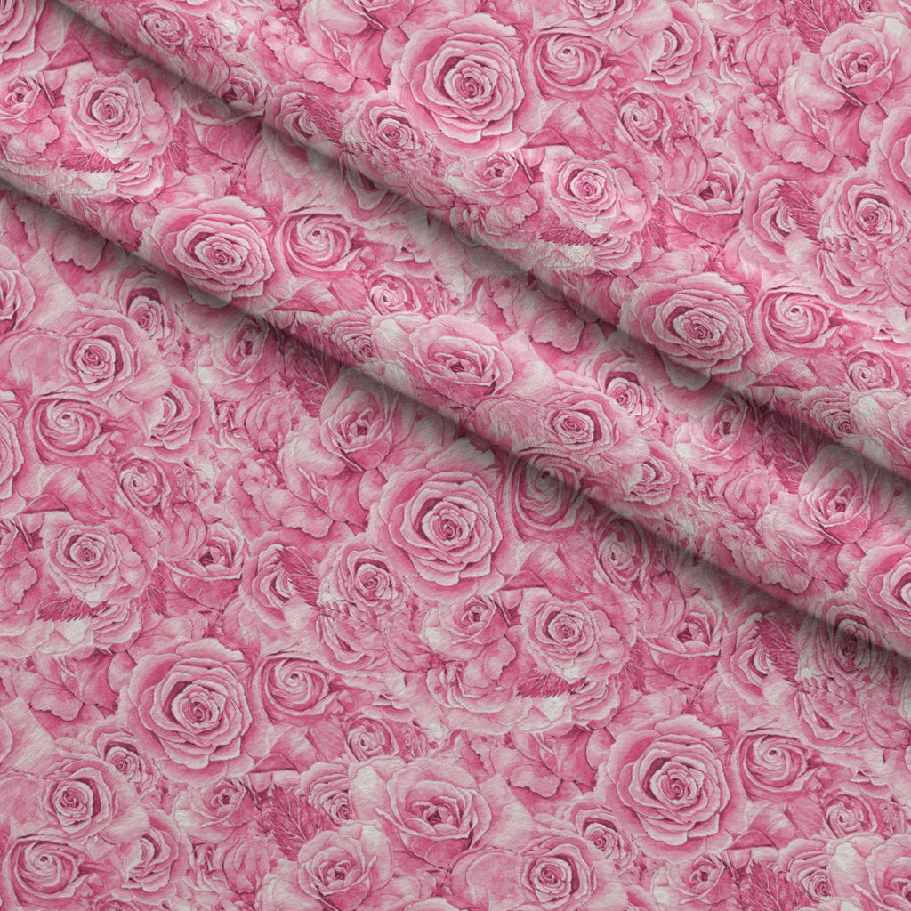 Sepia Blooms Pattern 29 Fleece Fabric — fleece fabric folded close-up preview (mv-fleece-v1:lying)