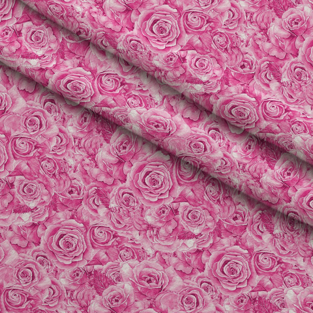 Sepia Blooms Pattern 30 Fleece Fabric — fleece fabric folded close-up preview (mv-fleece-v1:lying)