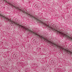 Sepia Blooms Pattern 30 Fleece Fabric — fleece fabric folded close-up preview (mv-fleece-v1:lying)