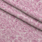 Sepia Blooms Pattern 35 Fleece Fabric — fleece fabric folded close-up preview (mv-fleece-v1:lying)