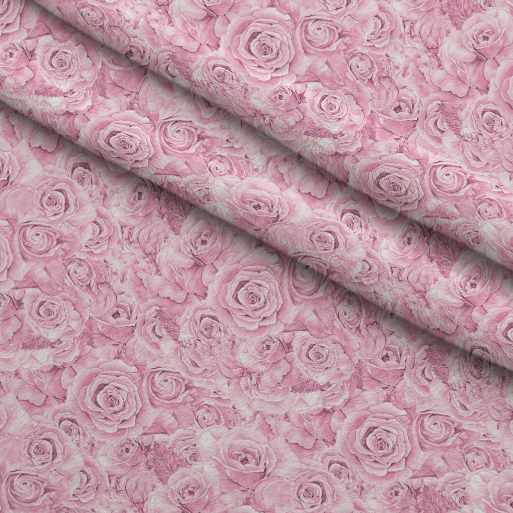 Sepia Blooms Pattern 36 Fleece Fabric — fleece fabric folded close-up preview (mv-fleece-v1:lying)