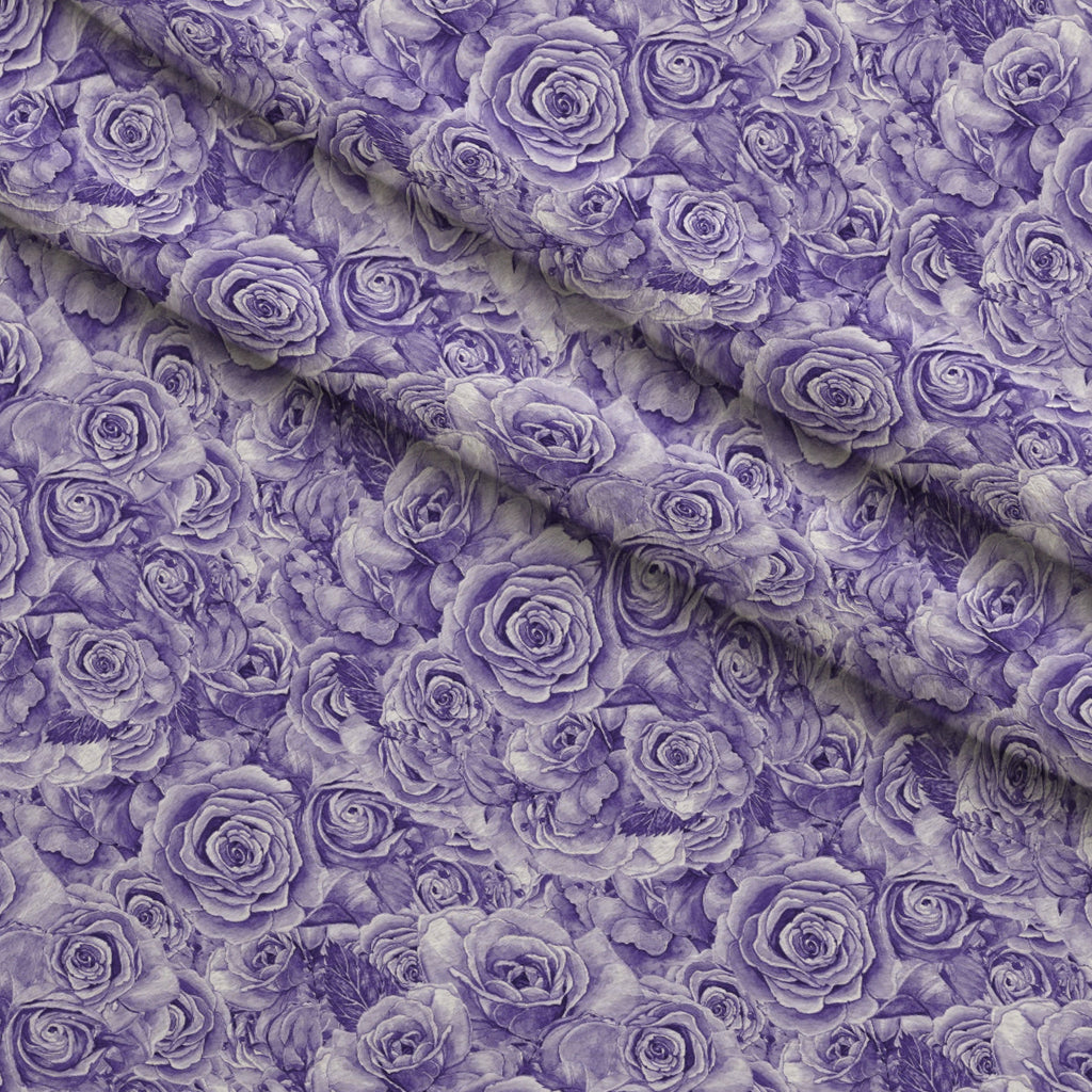 Sepia Blooms Pattern 40 Fleece Fabric — fleece fabric folded close-up preview (mv-fleece-v1:lying)